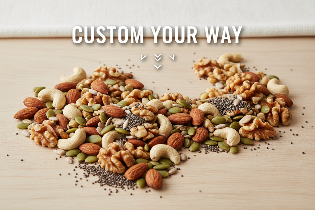 make picture of nuts and seed and say custom your way
